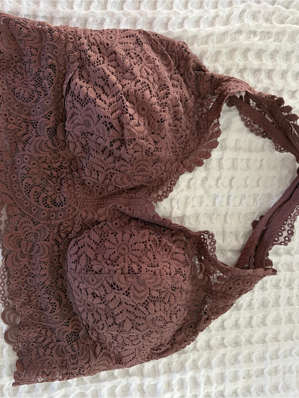 aerie dusty pink Lace Longline Bralette in size XL